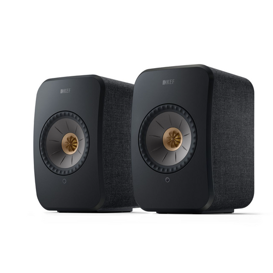 KEF LSX II Wireless HiFi Speakers Pair (Carbon Black)