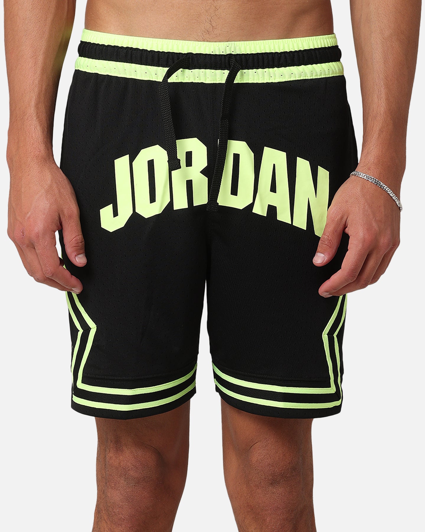 Jordan Dri-FIT Sport Diamond Shorts Black/Volt Glow