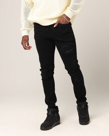 Saint Morta Bling Summum Jeans Black