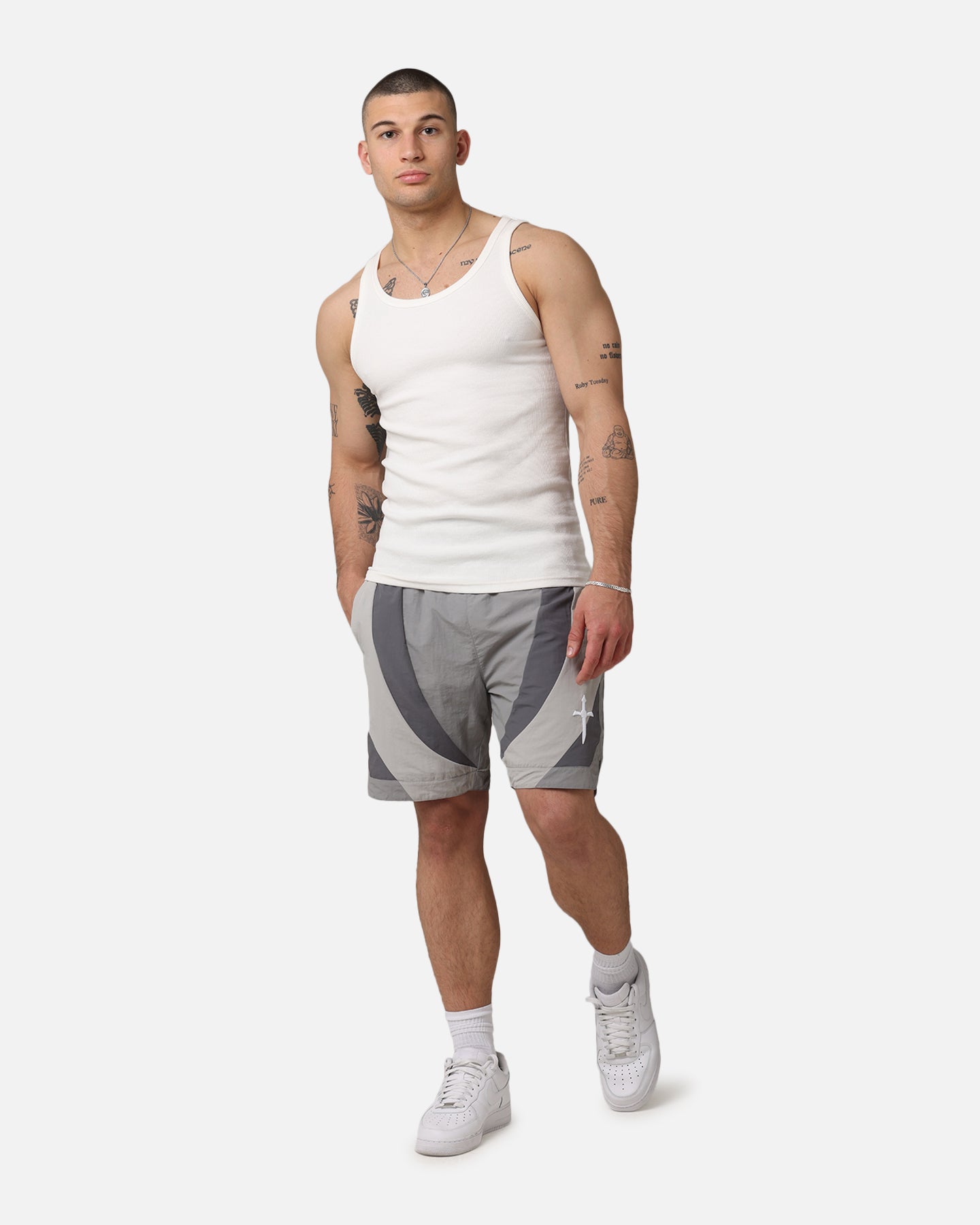 Saint Morta Holy Grail Nylon Shorts Grey