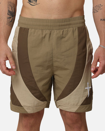 Saint Morta Holy Grail Nylon Shorts Brown