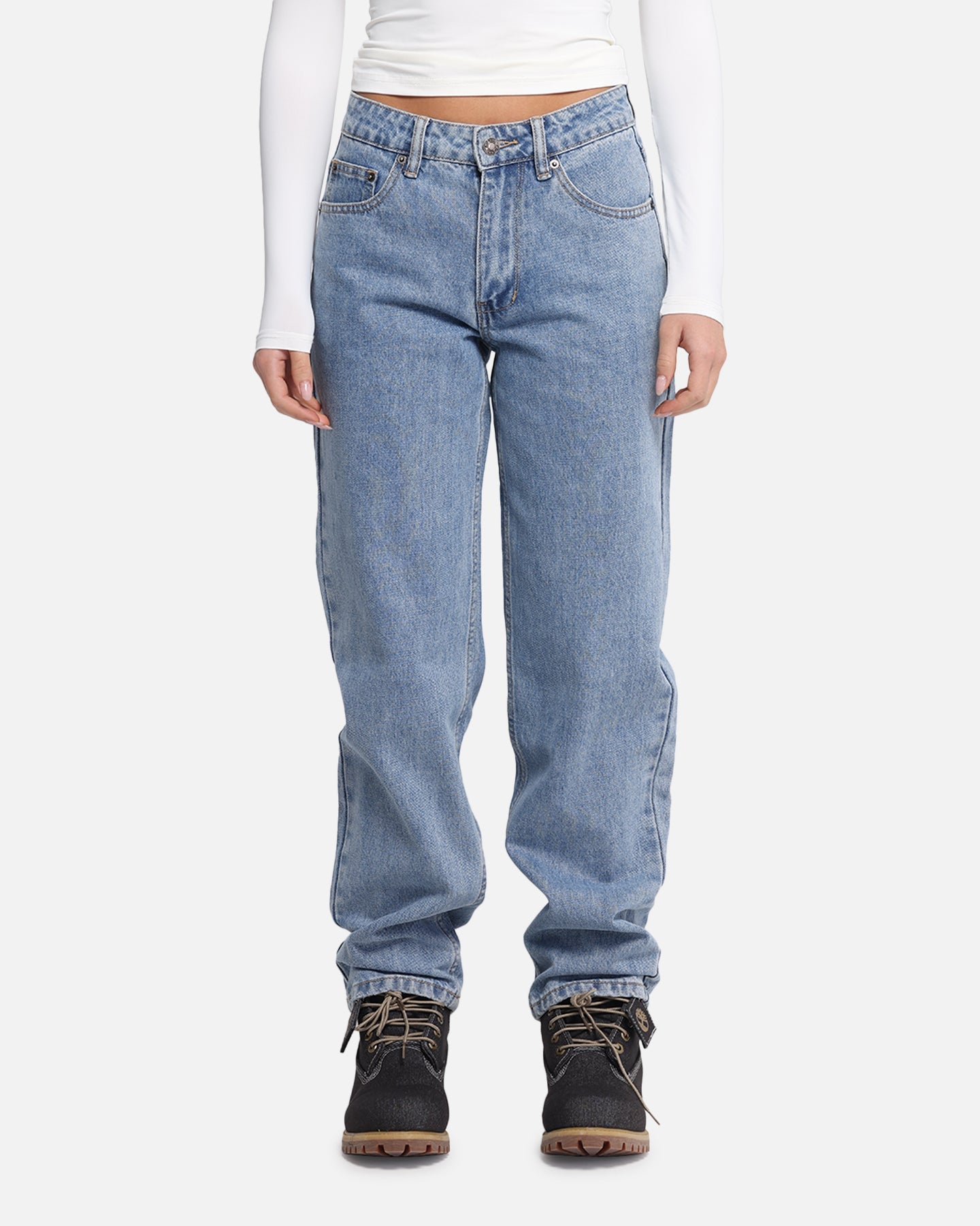 XXIII Women's High Rise Relaxed Jeans Blue Denim