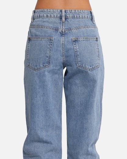 XXIII Women's High Rise Relaxed Jeans Blue Denim