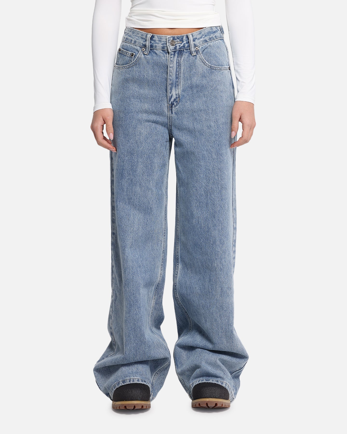 XXIII Women's Wide Leg Jeans Blue Denim