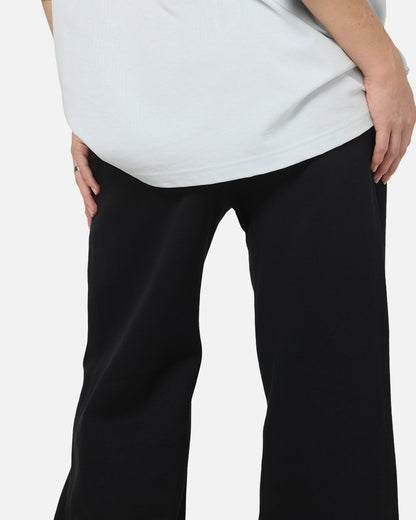 Nike Women's Sportswear Phoenix Fleece High-Waisted Wide-Leg Logo Pants Black/Summit White