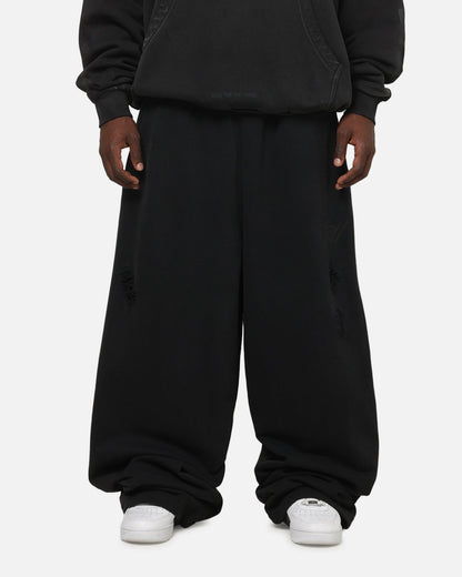 Saint Morta Distressed Baggy Sweatpants Black Wash