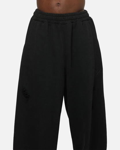 Saint Morta Distressed Baggy Sweatpants Black Wash