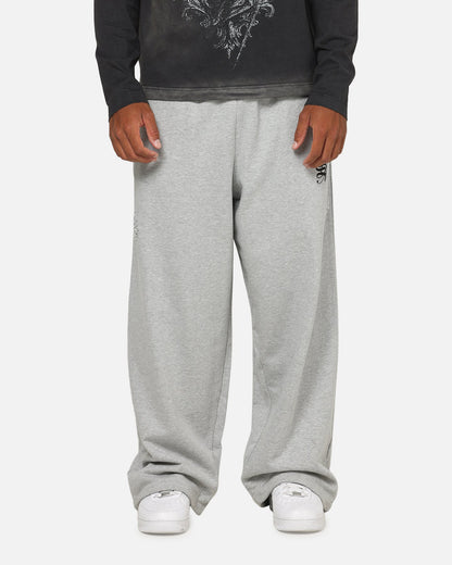 Saint Morta Distressed Baggy Sweatpants Grey Marle