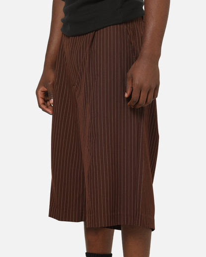 Carre Heritage Pleated Shorts Brown