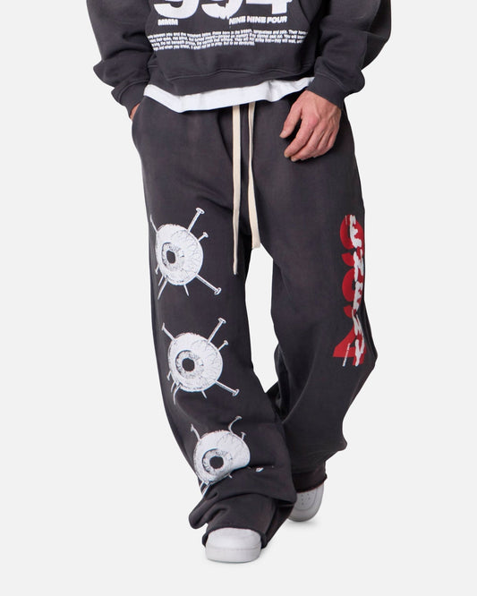 MNML Ultra Baggy Enemy Sweatpants Washed Black - image 2