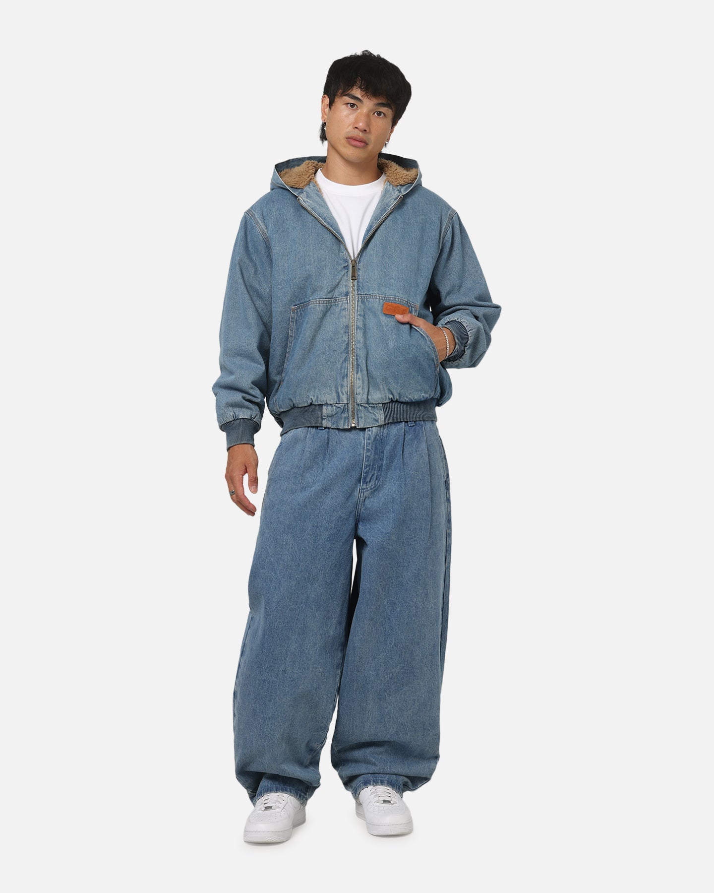 Carre Astor Pleated Jeans Mid Blue