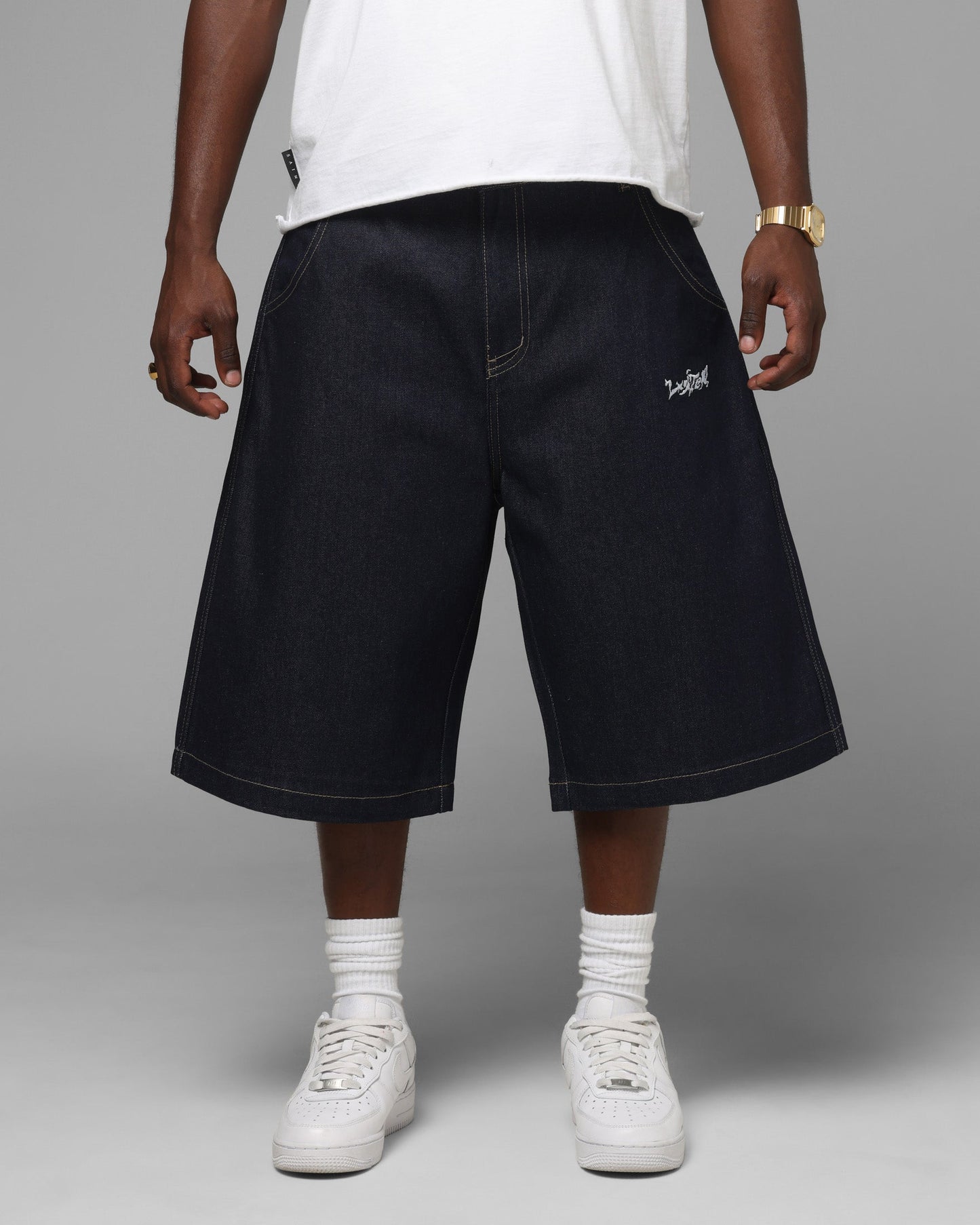 Loiter Star Born Jorts Raw Indigo