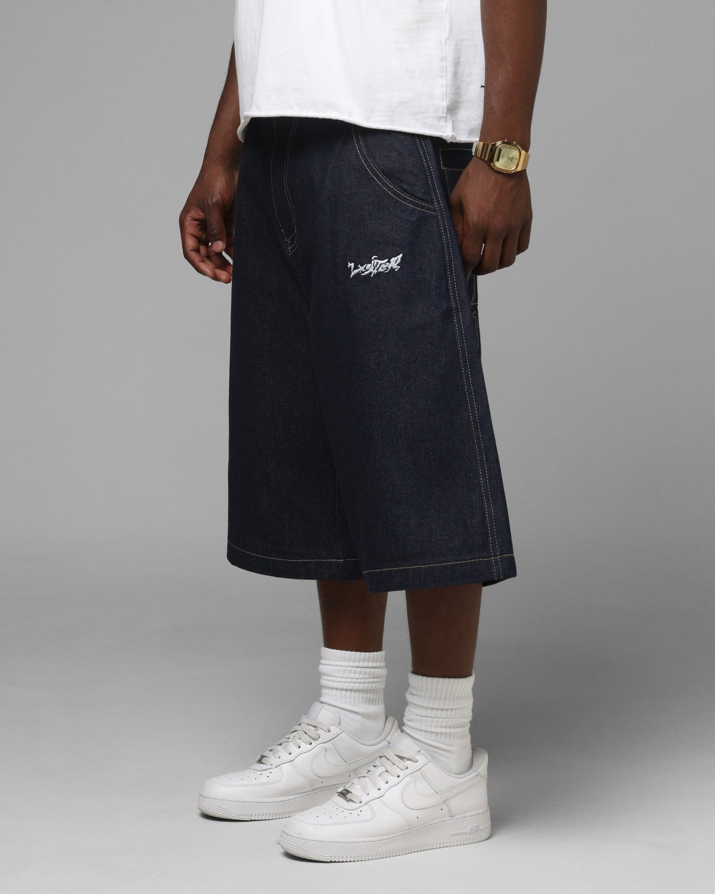 Loiter Star Born Jorts Raw Indigo