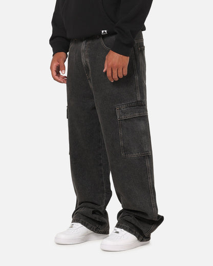 X-Large Baggy Cargo Bull Denim 91 Pants Black
