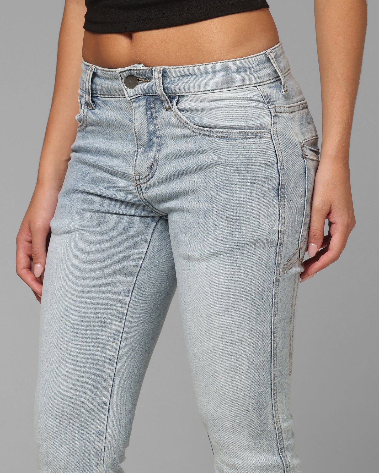 Loiter Women's Wraith Bootcut Jeans Blue Denim