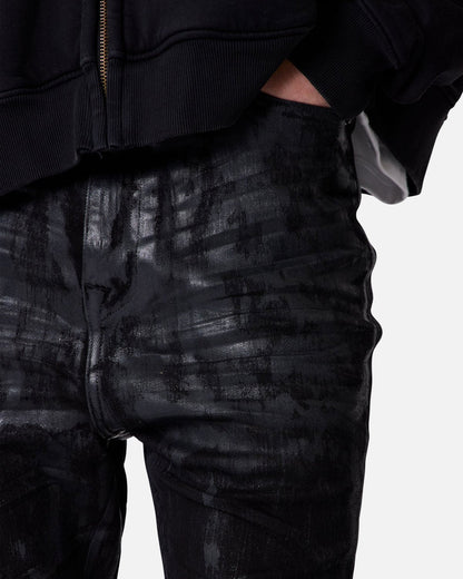 MNML Super Stacked Denim Jeans Washed Black