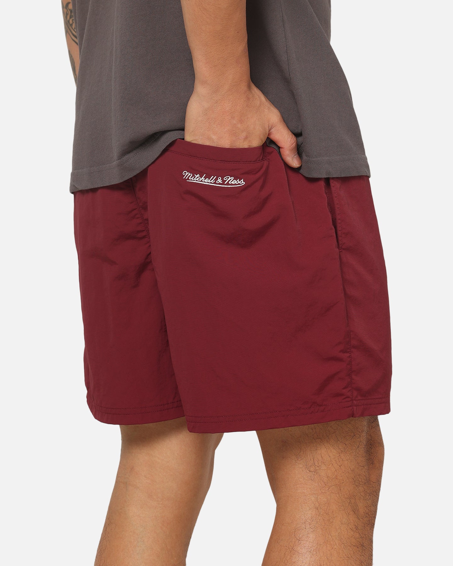 Mitchell & Ness Queensland Maroons Nylon Sport Shorts Maroon