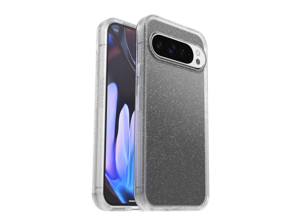 OtterBox Symmetry Clear Phone Case for Pixel 9 XL Stardust (Clear Glitter)