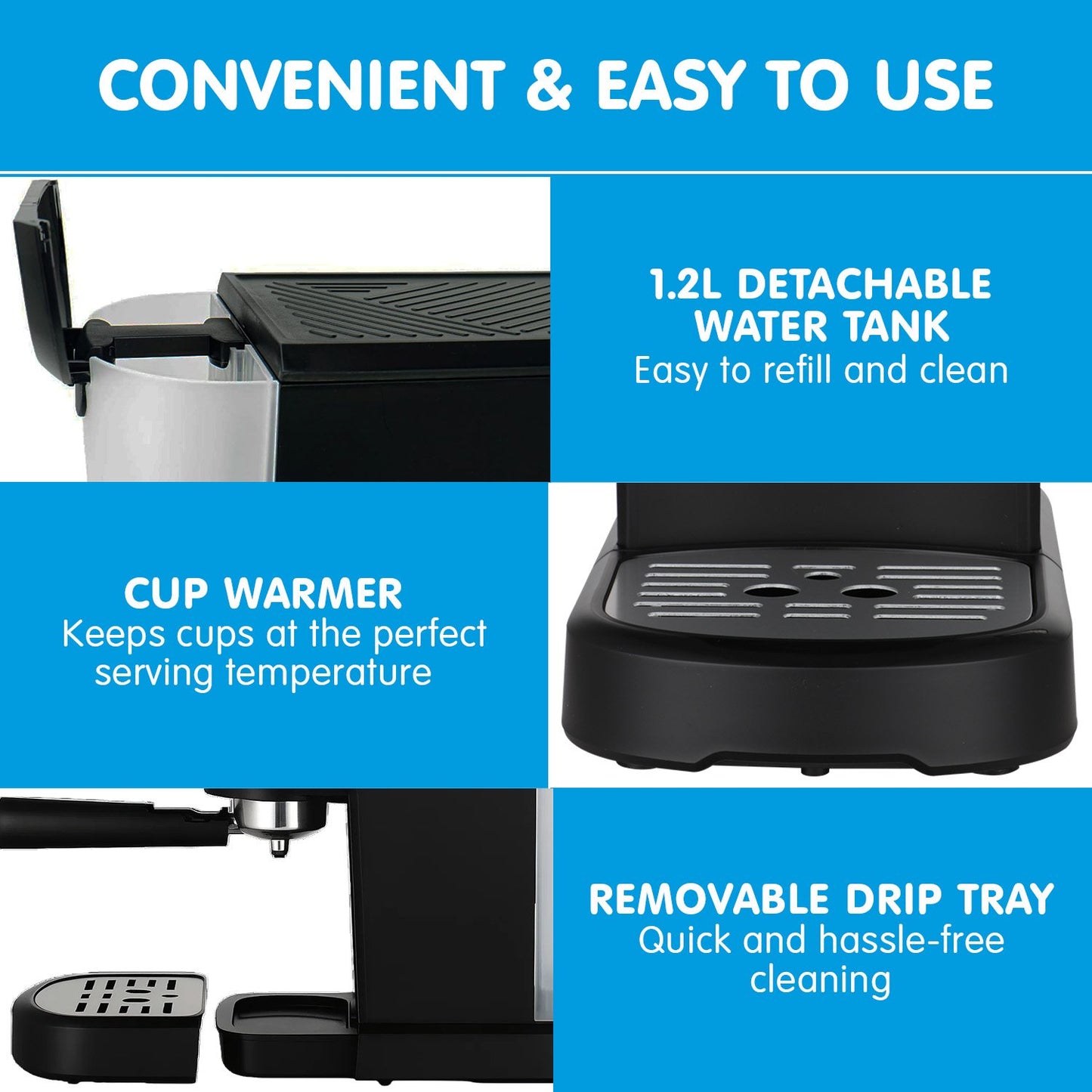 Pronti CM-850D Coffee Machine with Milk Frother