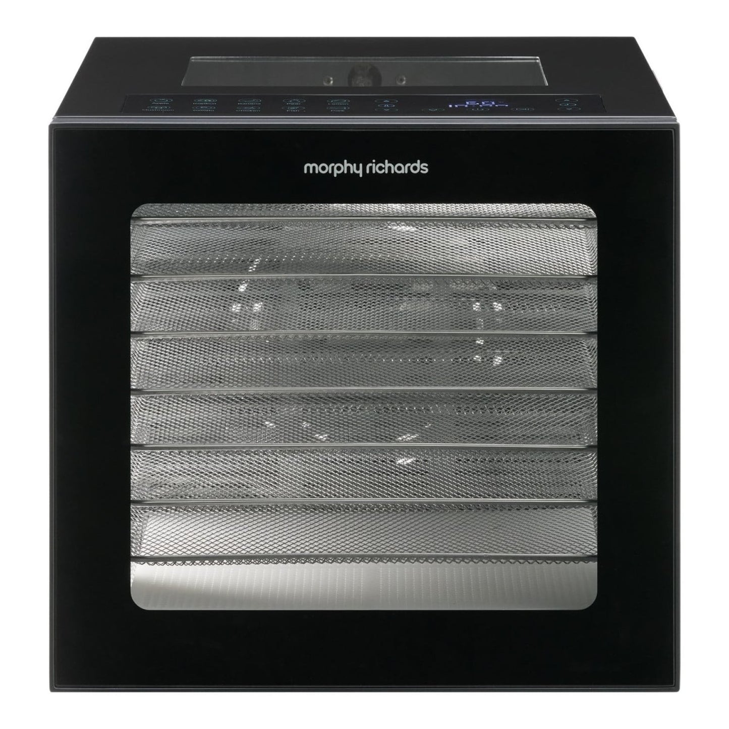 Morphy Richards 8 Shelf Food Dehydrator Stainless Steel Trays 10 Presets  Black