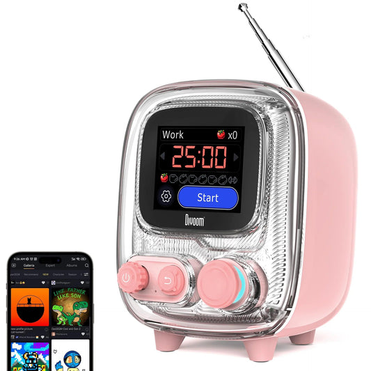 Divoom Tiivoo-2 Photo Album & Lyrics Speaker (Pink)