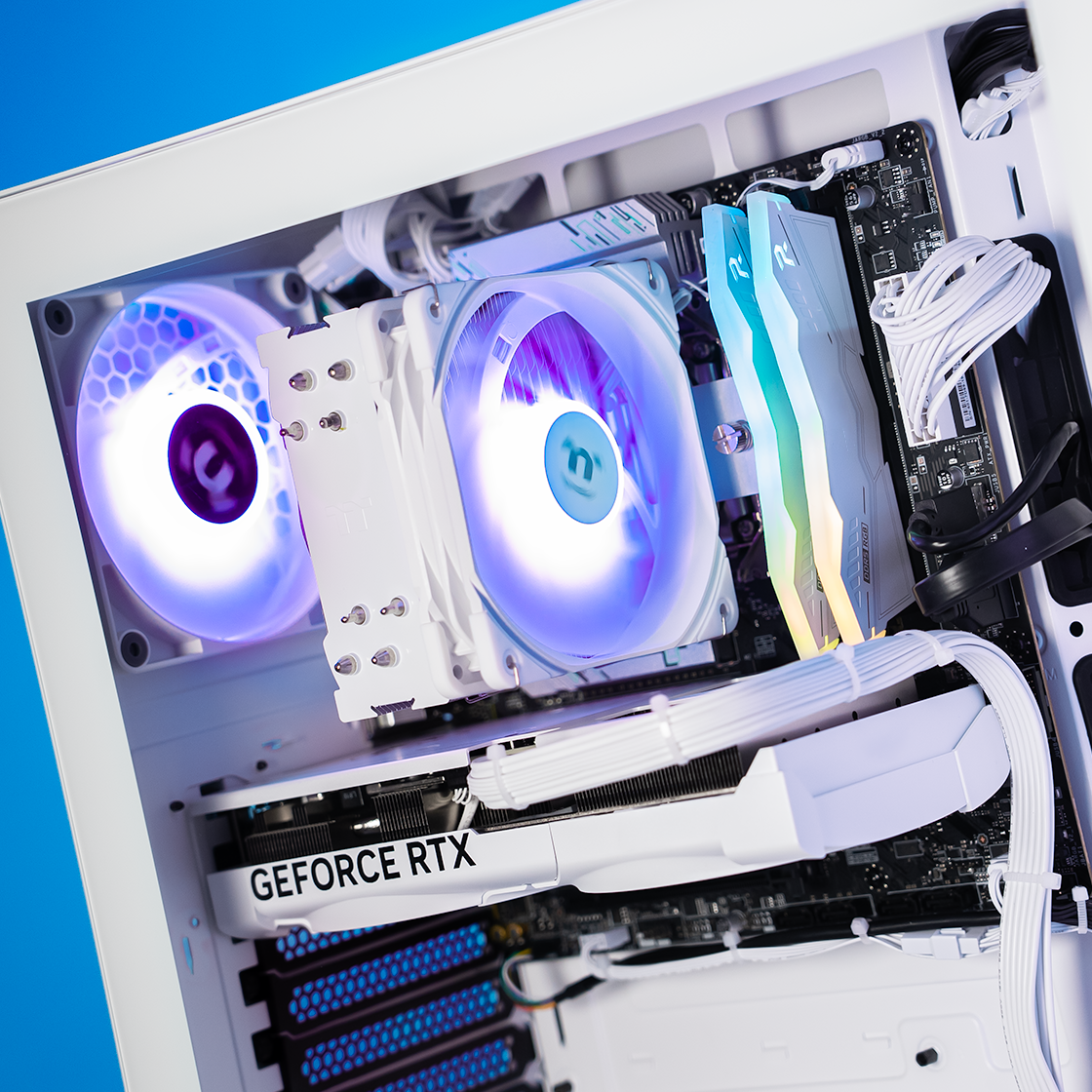 Thermaltake Infinity Pro V7 Snow Gaming Desktop PC (AMD 7500F / RTX 5070 / 32GB RAM)