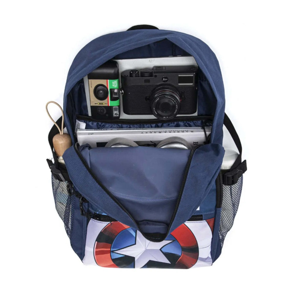 Marvel Captain America Laptop Backpack Padded Compartment 26L Navy