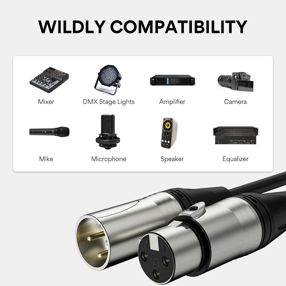 MAONO XLR Microphone Cable Premium XLR Patch Cable 180cm/6FT
