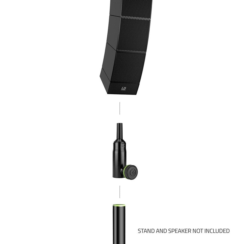 Gravity SFCURVM Reducing Steel Flange 36mm to Curv Adapter Male For Tweeter BLK