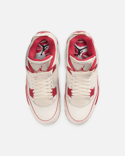 Jordan Women's Air Jordan 4 Retro "Pale Ivory and Tough Red" Pale Ivory