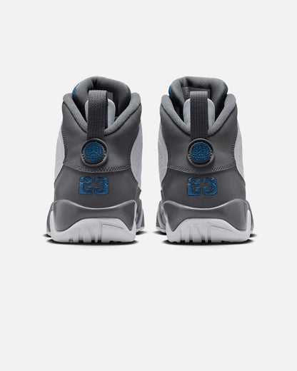 Jordan Kids' Air Jordan 9 Retro "Flint Grey" (GS) White/French Blue-Flint Grey