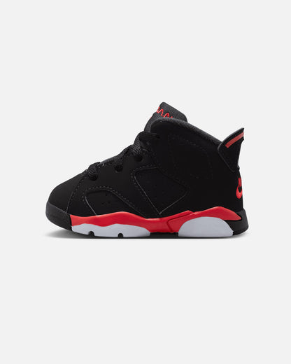 Jordan Kids' Air Jordan 6 Retro "Infrared Salesman" (TD) Black/Lt Crimson