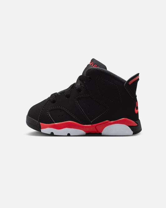 Jordan Kids' Air Jordan 6 Retro "Infrared Salesman" (TD) Black/Lt Crimson