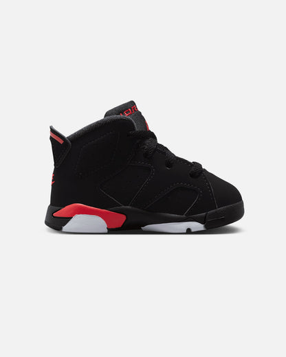 Jordan Kids' Air Jordan 6 Retro "Infrared Salesman" (TD) Black/Lt Crimson