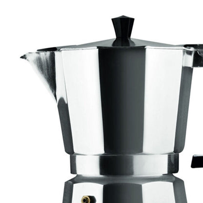 Pezzetti Italexpress Cafetiere 6-Cup Espresso Stovetop Coffee Maker Silver