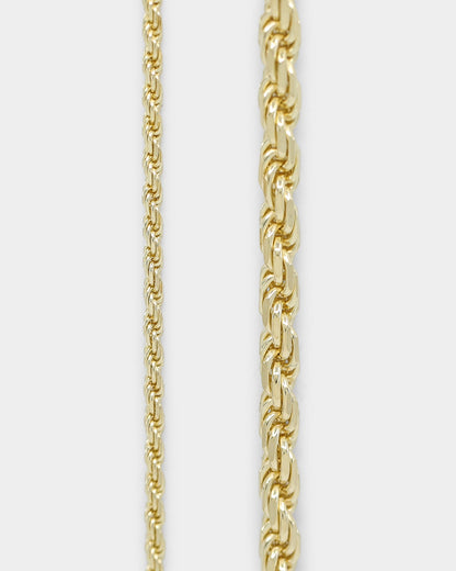 House Of Auric Rope 4mm 18" Chain 18k Gold Vermeil