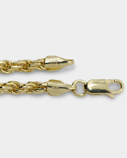 House Of Auric Rope 4mm 18" Chain 18k Gold Vermeil