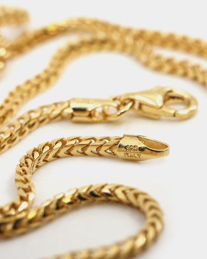House Of Auric Franco 2.2mm 20" Chain 18k Gold Vermeil