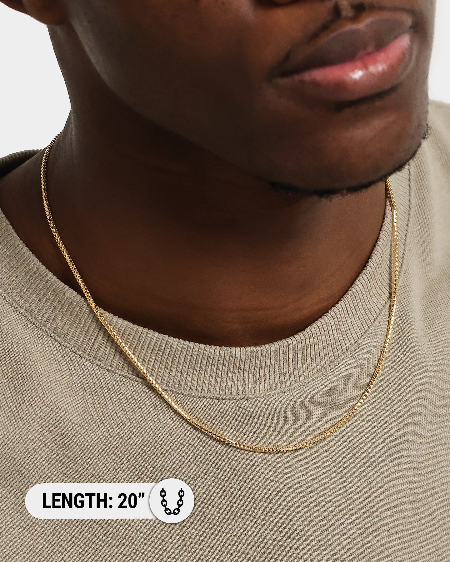 House Of Auric Franco 2.2mm 20" Chain 18k Gold Vermeil