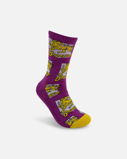Foot-ies Brisbane Broncos Crew Socks 2 Pack White/Maroon