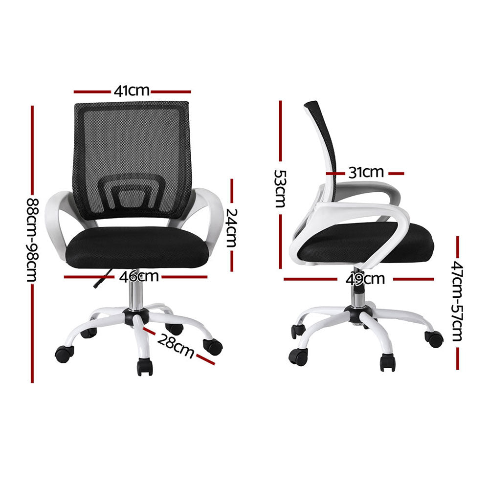 Artiss 2x Office Chair Mesh Computer Chairs Work Study Mid Back