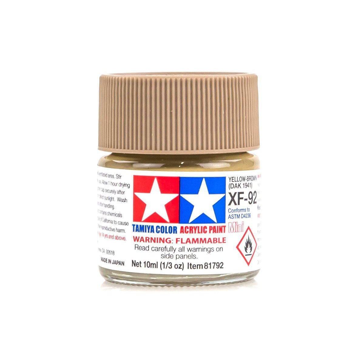 Tamiya Acrylic Flat Yellow Brown 10ml