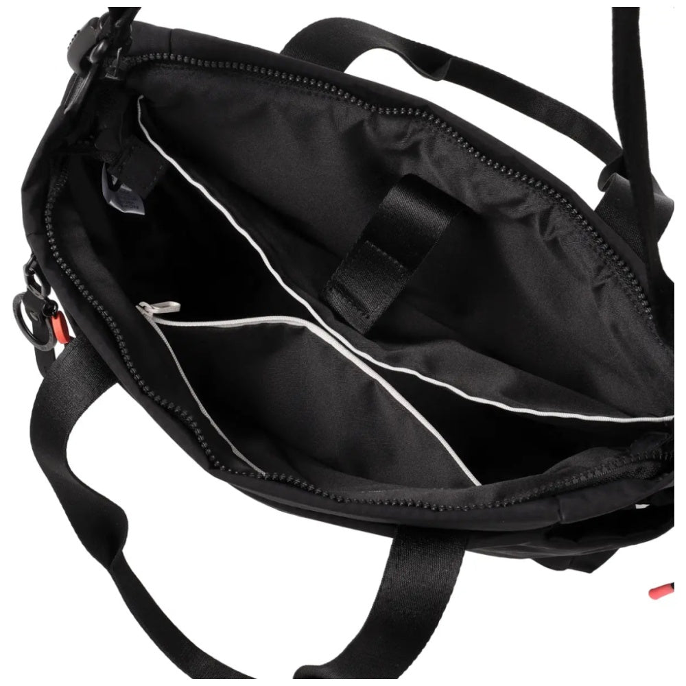 Hedgren Satoshi Womens Travel 14in Laptop Tote Handbag Lockable Zips Black