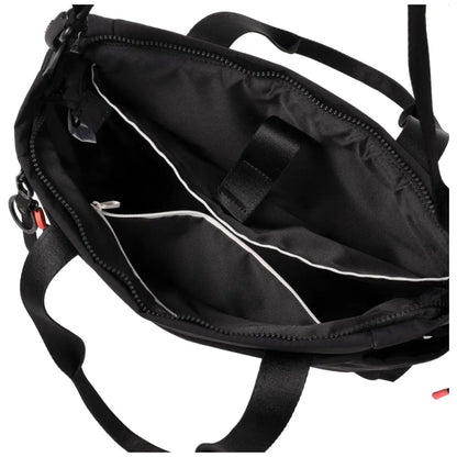 Hedgren Satoshi Womens Travel 14in Laptop Tote Handbag Lockable Zips Black