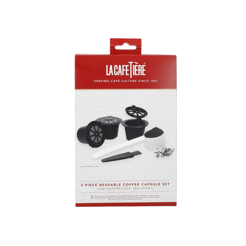 La Cafetiere 3-Pieces 11.5cm Reusable Coffee Pods for Nespresso Machines