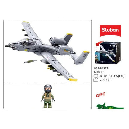 Sluban 1/44 701pc Model Bricks A10CS Attack Aircraft