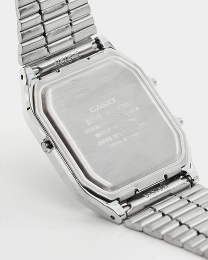 Casio AQ230A-1DS Watch Silver/Black