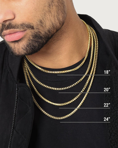 House Of Auric 3.7mm Franco Chain 18K Gold Vermeil