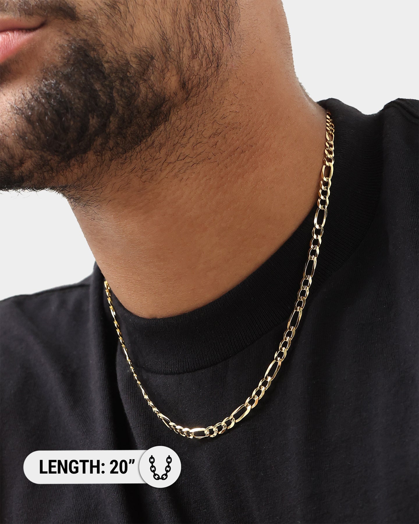 House Of Auric 4.8mm Figaro Chain 18K Gold Vermeil