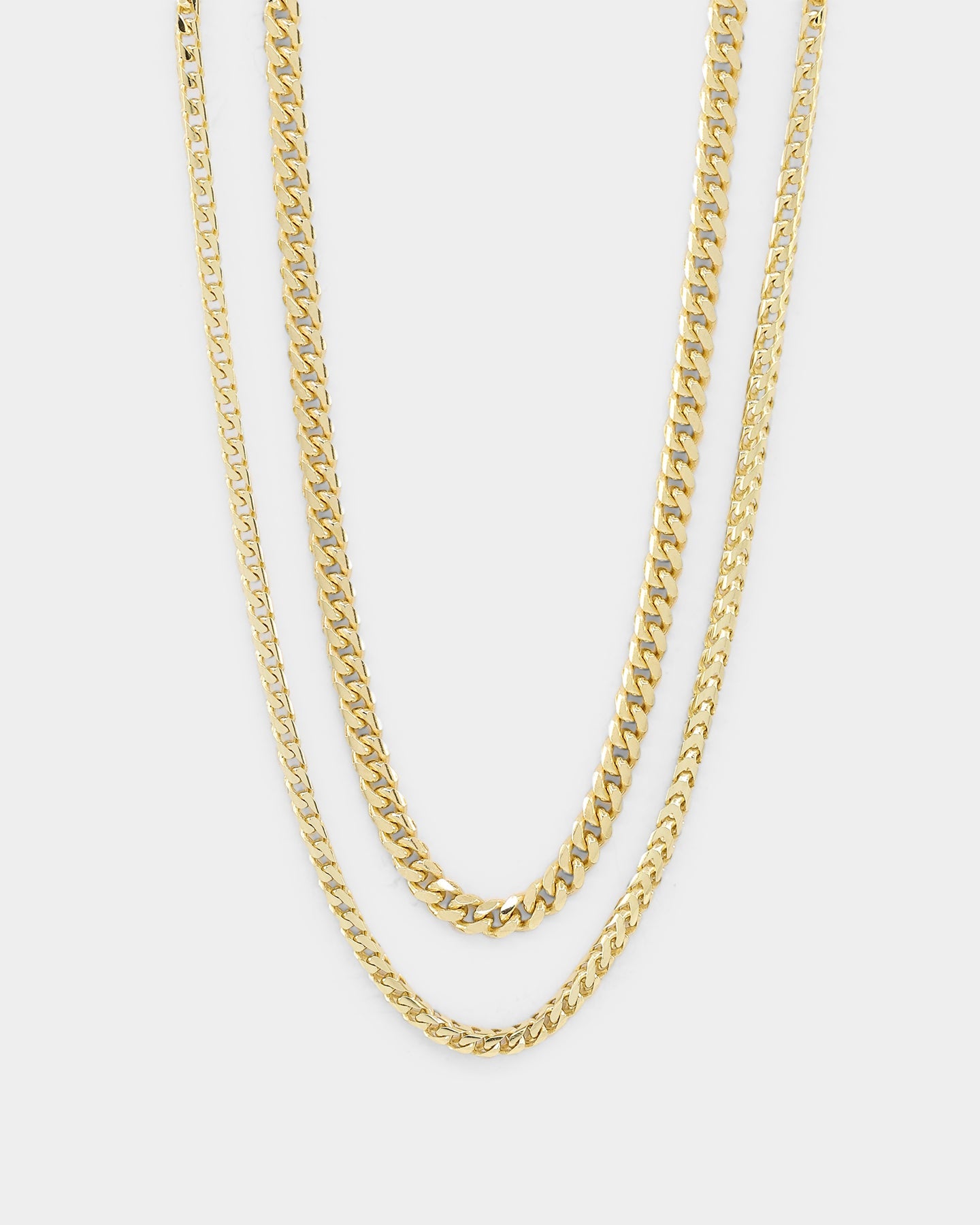 House Of Auric Cuban & Franco Stack 18K Gold Vermeil